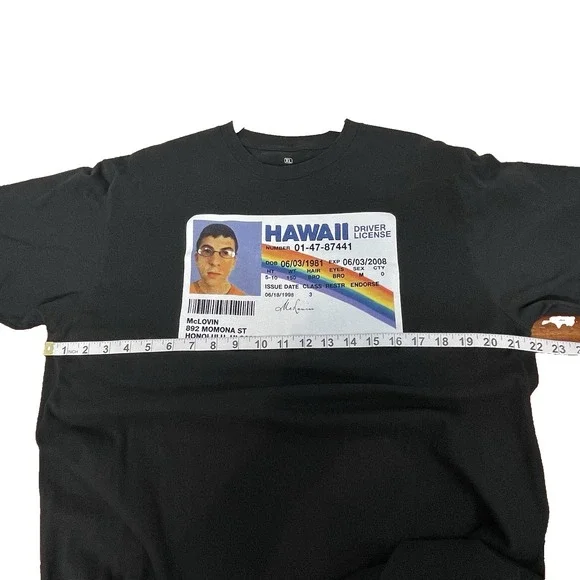 Mclovin ID Driver License Men's Shirt Superbad Movie Graphic T Shirt X Large - Picture 5 of 6